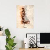 L is voor luipaard poster (Thuiskantoor)
