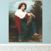  L’Italienne au Tambour de Basque (1872) Canvas Afdruk (Insitu (Houten vloer))