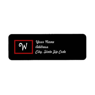 L: Lettre W Étiquettes de adresse Blackboard