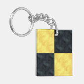 L Lima Waterverf Nautical Signal Maritime Vlag Sleutelhanger (Voorkant Links)