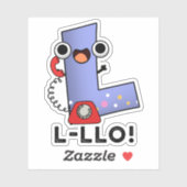 L-llo grappige brief L Pun Sticker (Vel)
