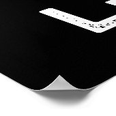L-llo Grappige Letter L Pun Dark BG Poster (Hoek)