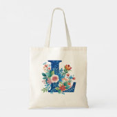 L Monogram  bloemontwerp Tote Bag (Achterkant)