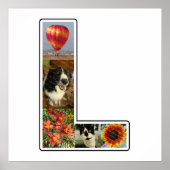L Monogram Creëer Uw Eigen 5 Aangepaste fotocollag Poster (Voorkant)