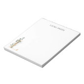 L Monogram Floral Aangepast Notitieblok (Gedraaid)