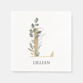 L Monogram Floral Aangepast Servet