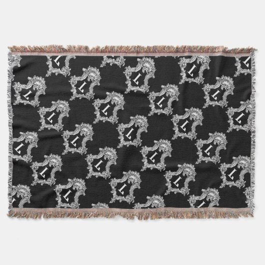 L Monogram Initiaal Drow Blanket Deken (Voorkant)