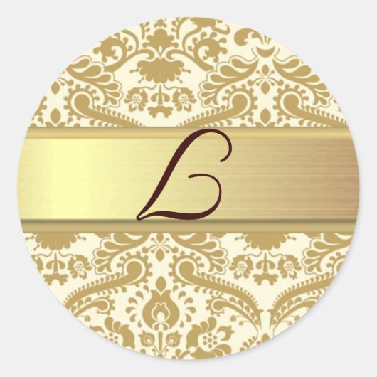 L Monogram Ronde Sticker (Voorkant)