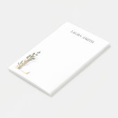 L Monogramme Floral Notes post-it personnalisées (Incliné)