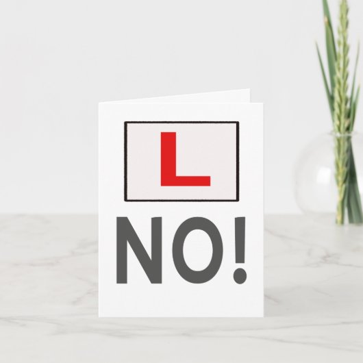 L Nee! geslaagd voor rijexamen Kaart (Voorkant)