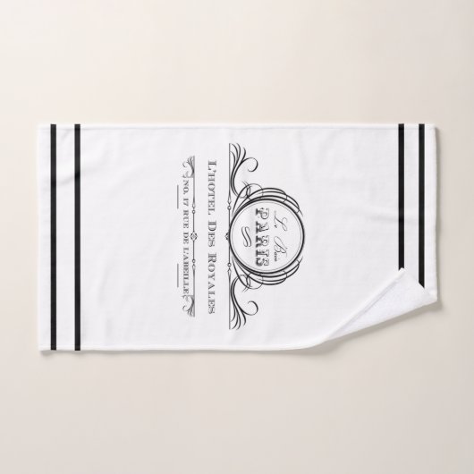 L noir' ensemble de serviette de salle de bains de (Serviette à main)