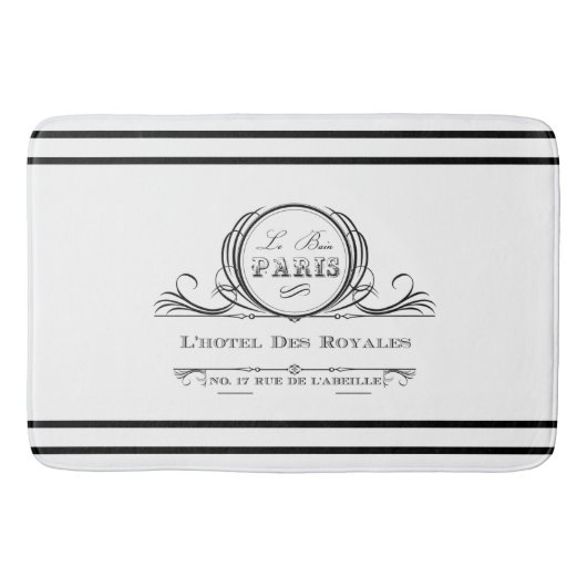 L noir tapis de bain de DES Royales d'hôtel de ` (Devant)