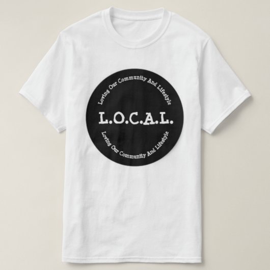 L.O.C.A.L. Le T-shirt des hommes classiques (Design devant)