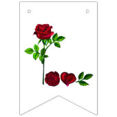 L O V E - Drapeau de Bunting de Rose Romantique Pe (Deuxième drapeau)