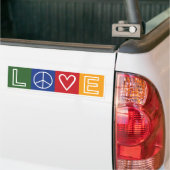 L-O-V-E - Spoor en Vrede Bumpersticker (Op Truck)