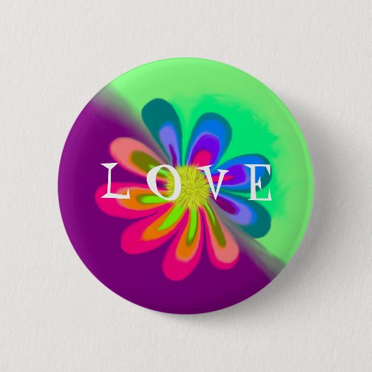 L O V E-ventilator Ronde Button 5,7 Cm (Voorkant)