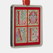 L-O-V-E-versiering Metalen Ornament (Rechts)