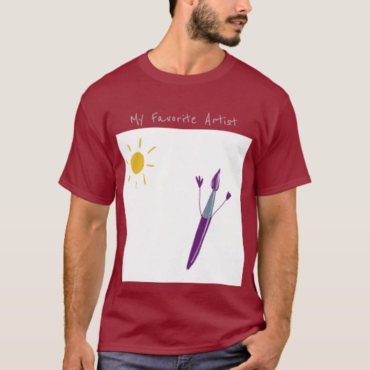 L’oeuvre de mignonne votre enfant sur le T-shirt d (Devant)