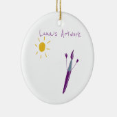 L’oeuvre de votre enfant sur un ornement (Droite)