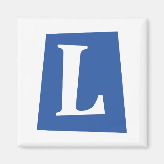 L-paw-VE Retro L Magneet (Voorkant)