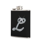 L Script "Diamond Bling"-fles Heupfles (Links)