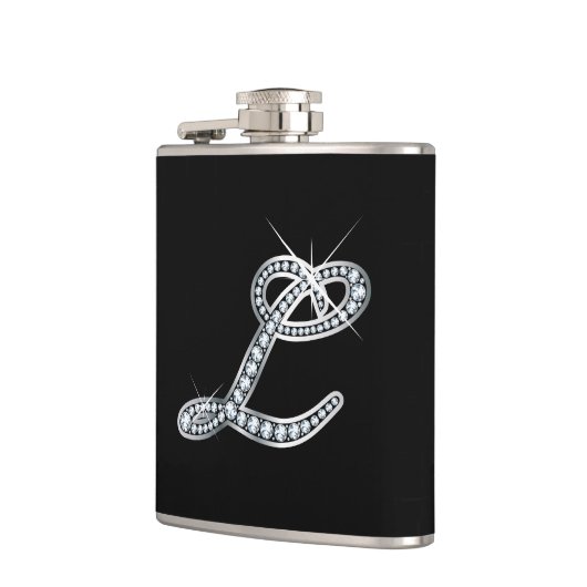 L Script "Diamond Bling"-fles Heupfles (Links)