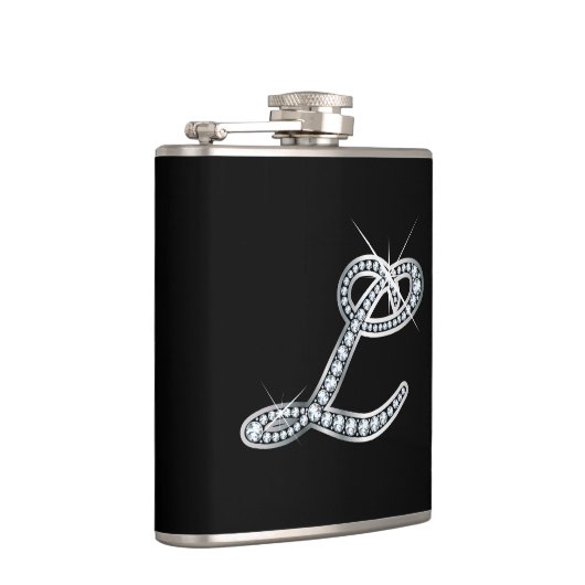 L Script "Diamond Bling"-fles Heupfles (Rechts)