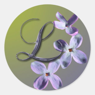 L Sticker à enveloppe Lilac Monogramme