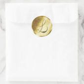 L Stickers Enveloppe Or Monogram Faux (Sac)