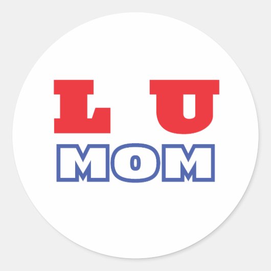 L U mam Ronde Sticker (Voorkant)