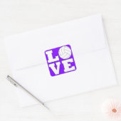 L 🏐 VE Volleyball Love Stickers Carré (Enveloppe)