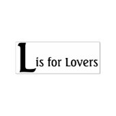 L voor Lovers Rubberstempel (Afrduk)