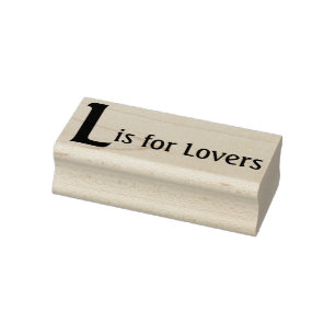 L voor Lovers Rubberstempel