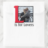 L voor Lovers Vierkante Sticker (Tas)