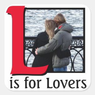 L voor Lovers Vierkante Sticker