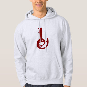 L-vormige jas met capuchon hoodie
