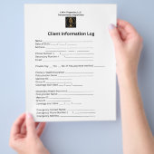 L.W.H. Properties, LLC. Logboek client-info Flyer (Hand)