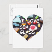 l ZEE GLAS LOVE Briefkaart (Voorkant / Achterkant)
