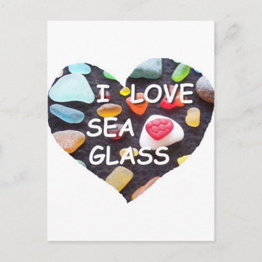 l ZEE GLAS LOVE Briefkaart (Voorkant)