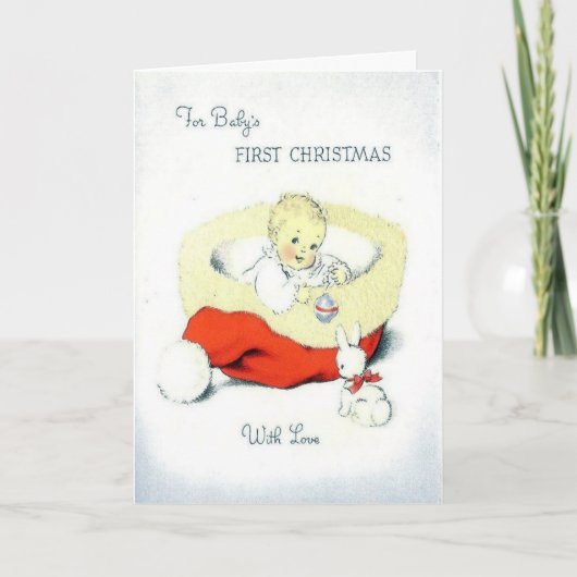 La 1ère carte de Noël du joli bébé (Devant)