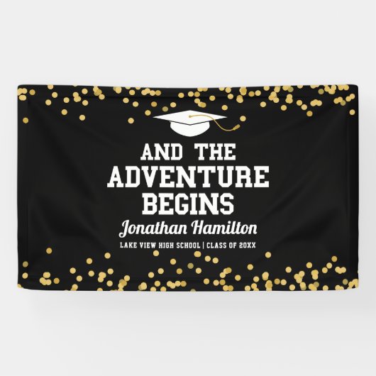 La Aventure Commence Bannière de fête de remise de (Horizontal)