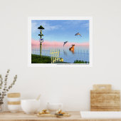 La baigneuse d'Urk - De zwemschoonheid van Urk Poster (Keuken)