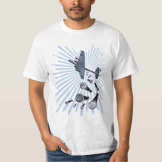 La baisse bat le T-shirt d'éclat de bleu