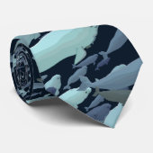 La baleine de beluga attache les cravates bleues (Roulé)