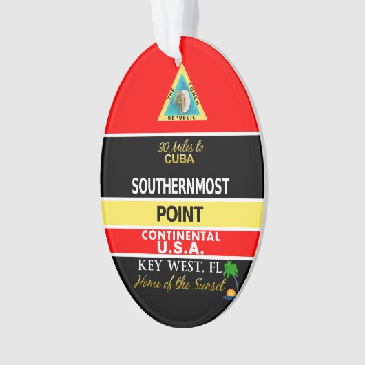 La balise Key West de point la plus la plus au sud (devant)