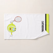 La balle de tennis de bande dessinée folâtre la (Serviette à main)