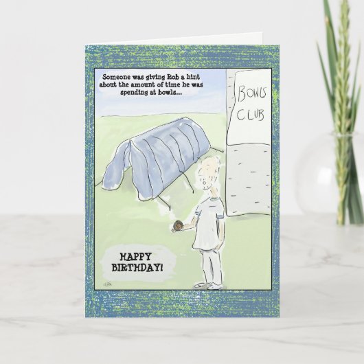 La bande dessinée drôle roule carte d'anniversaire (Devant)