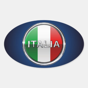 La Bandiera - De Italiaanse vlag Ovale Sticker