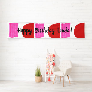 La bannière de joyeux anniversaire badine
