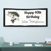 La bannière des hommes de pêche au bar de joyeux (Salon professionnel)